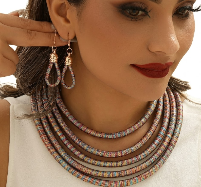Bohemian Multi-Strand Rope Jewelry Set