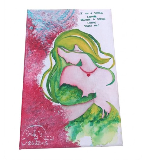 Legacy Of Her  Art Painting (30x25cm)
