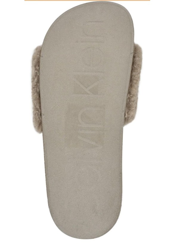 Calvin Klein Jeans Faux Fur Slide Sandals