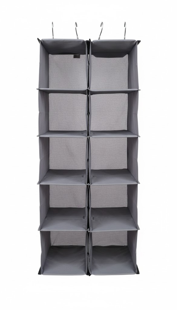 10-Shelf Foldable Hanging Closet Organizer