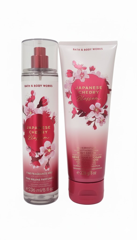 Japanese Cherry Blossom Fragrance Mist 8fl oz & Body Cream 8 oz