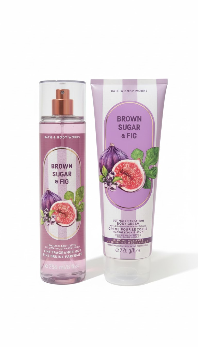 Brown Sugar & Fig Fragrance Mist 8fl oz & Body Cream 8 oz
