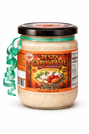 ZESTY GARLIC PASTE – Spicy & Aromatic Blend (450ml)