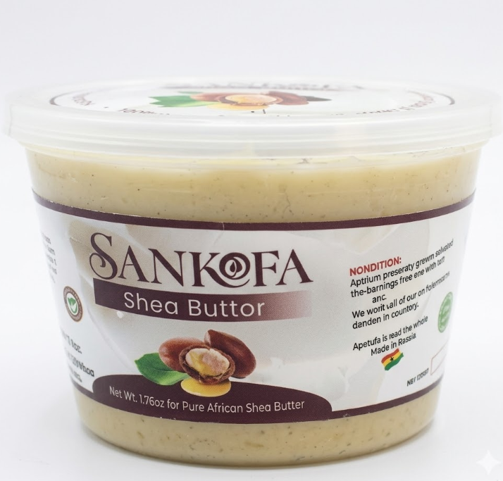 Sankofa Raw African Shea Butter – 100% Pure & Natural for Skin and Hair