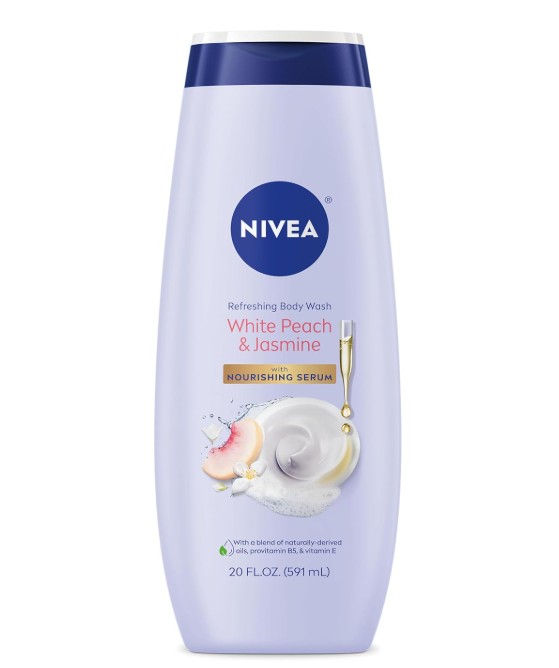 NIVEA Refreshing Body Wash – White Peach & Jasmine (with Nourishing Serum)