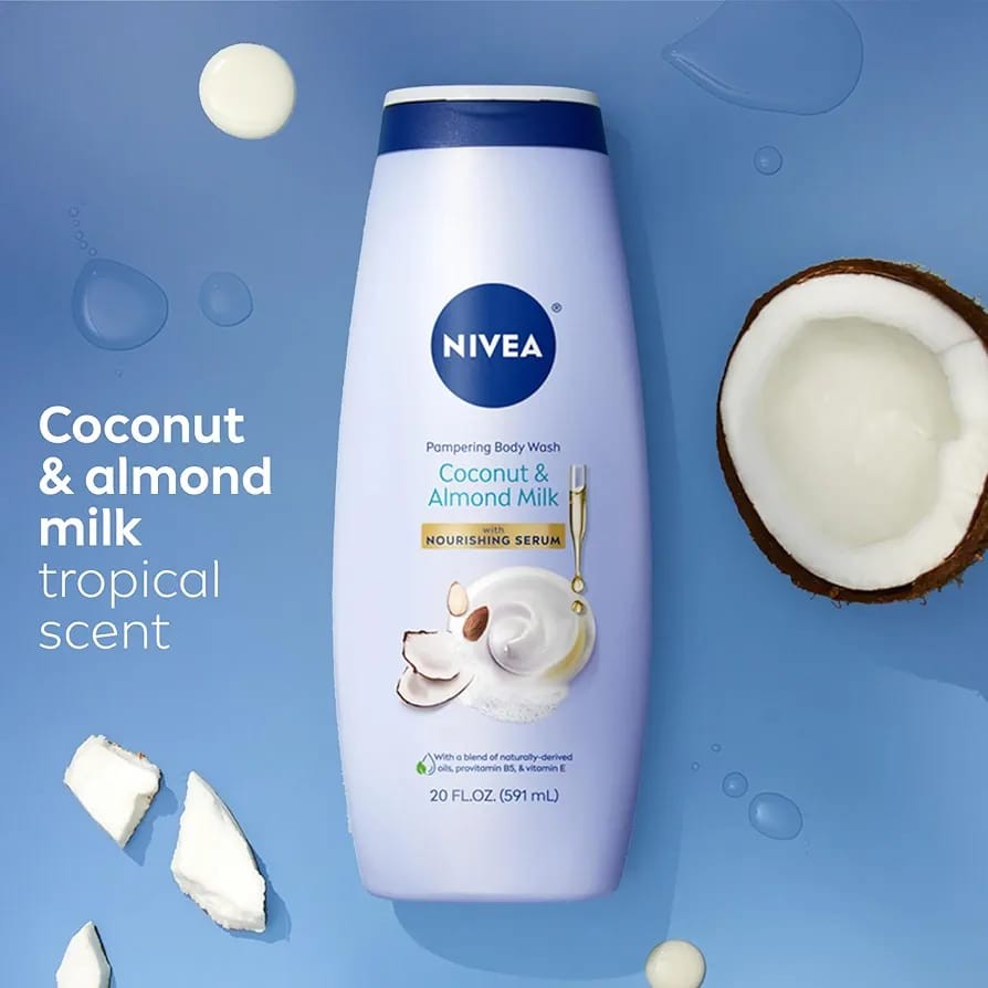 NIVEA Pampering Body Wash with Coconut & Almond Milk