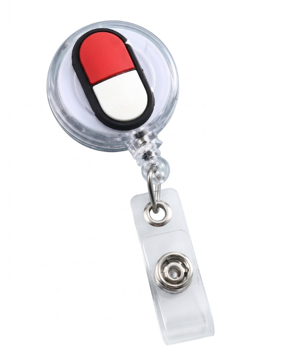 Medical Nurse Badge Reels – Stethoscope, Heart, Pill, & IV Bag Designs