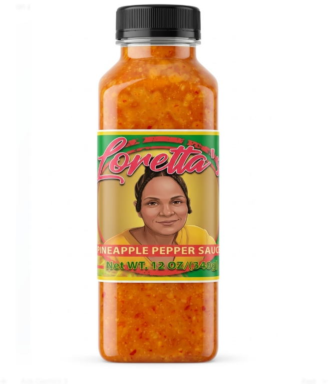 Loretta’s Signature Pineapple Pepper Sauce – A Taste of Tradition 12 OZ