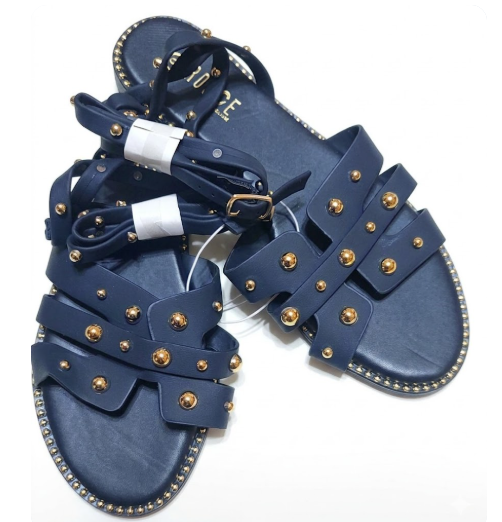 Rouge Cobalt Studded Gladiator Sandals