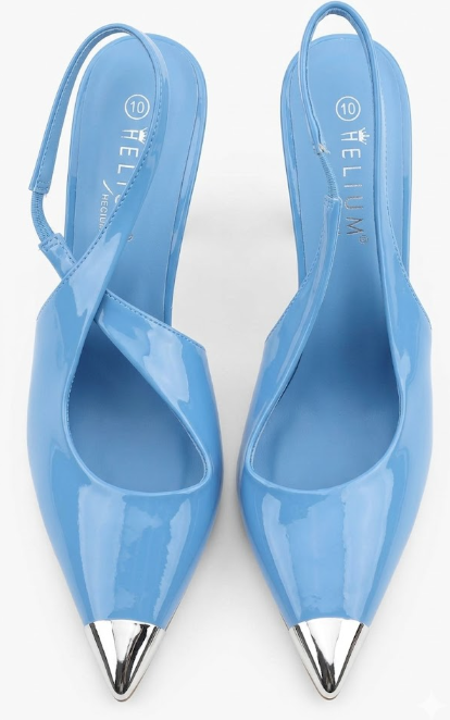 Rouge Helium Metallic-Tip Slingback Heels