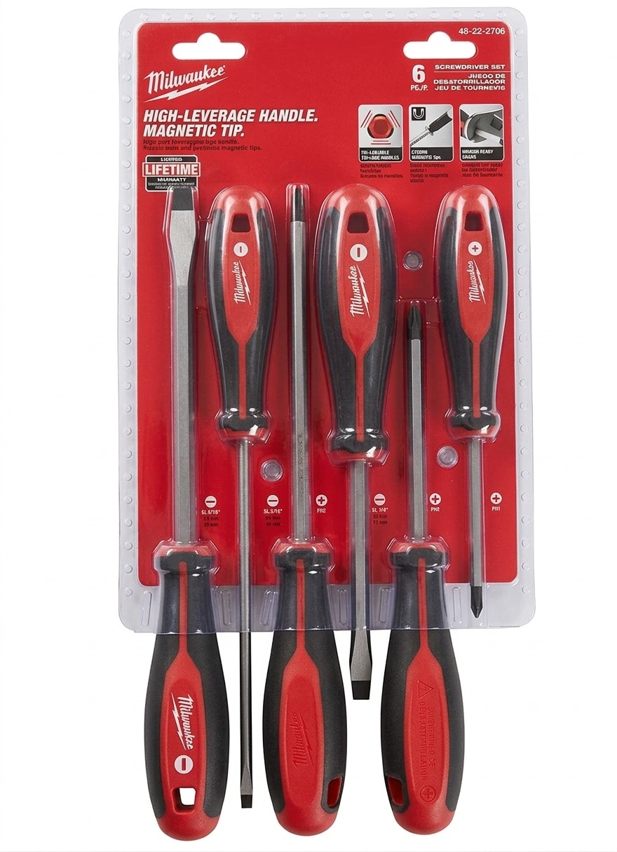 Milwaukee 6-Piece Screwdriver Set (Model: 48-22-2706)