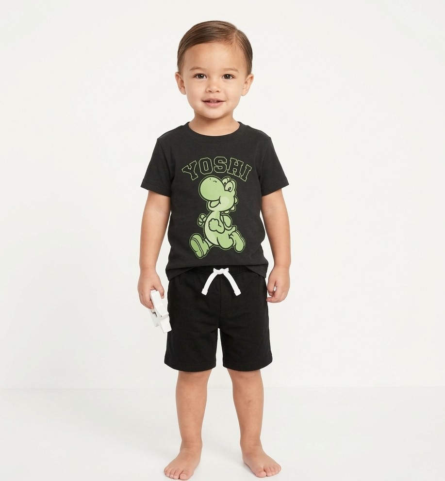 Yoshi Toddler Graphic Tee and Shorts Set Size: 2 Years