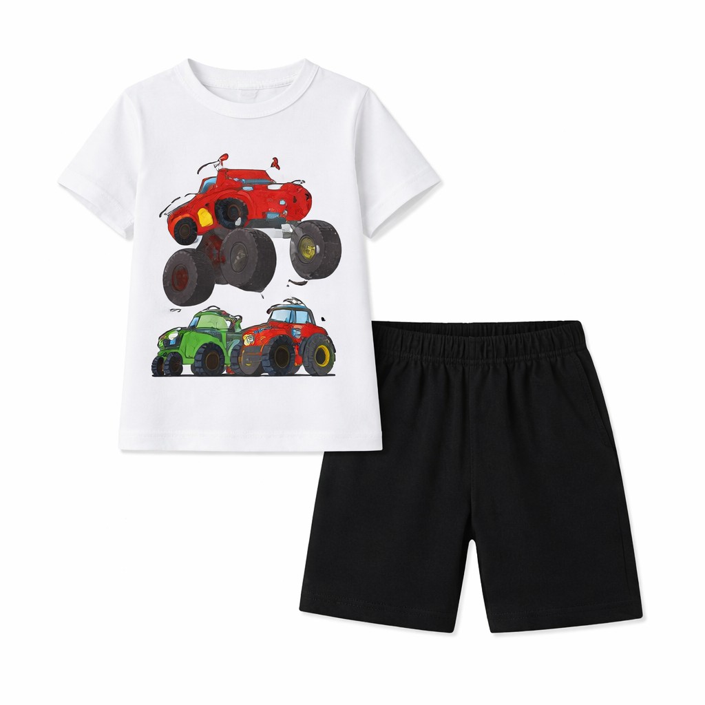 Car T-Shirt and Shorts Set Size: 7yrs