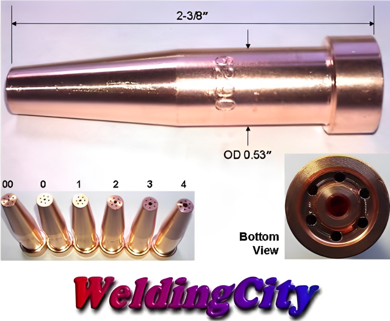 Welding City Acetylene Cutting Tip 6290 #5 For Harris Torch