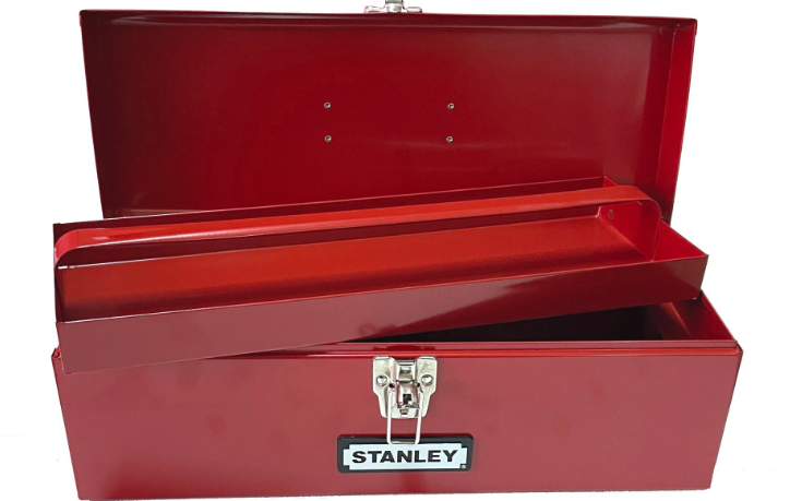 Stanley Metal Tool Box W/Tray 19 Width X 7 Height
