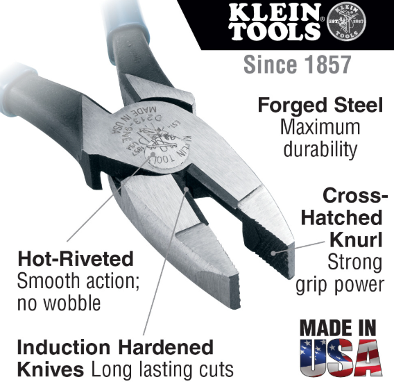Klein High Leverage Side Cutting Pliers