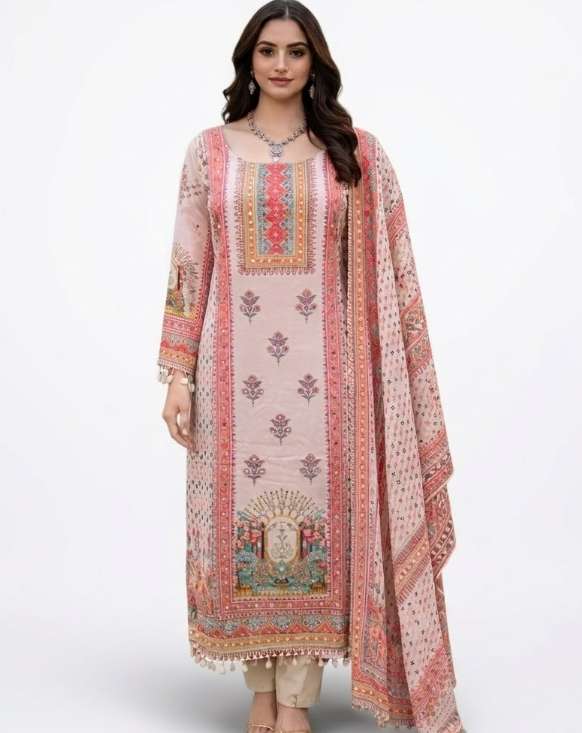Blush Rose Ornamental Salwar Kameez Set