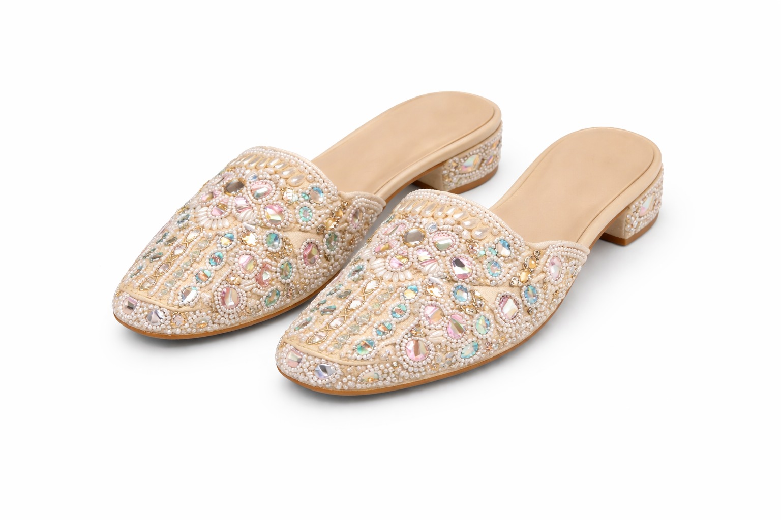 Royal Pearl Embellished Ethnic Mules