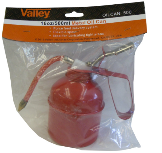 Valley 16Oz / 500Ml Metal Oil Can