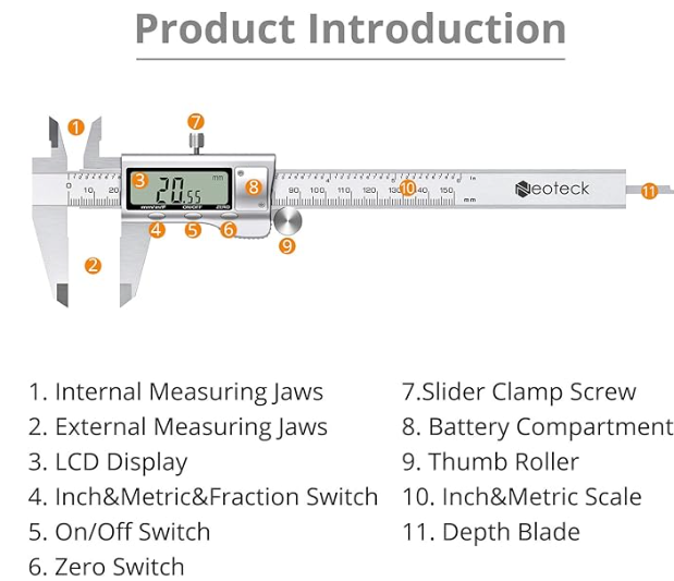 6 Inch Lcd Digital Caliper