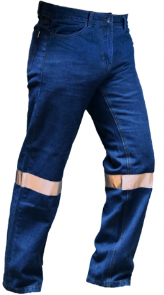 Blue Jeans With Reflective Tape Hardwork Vangard