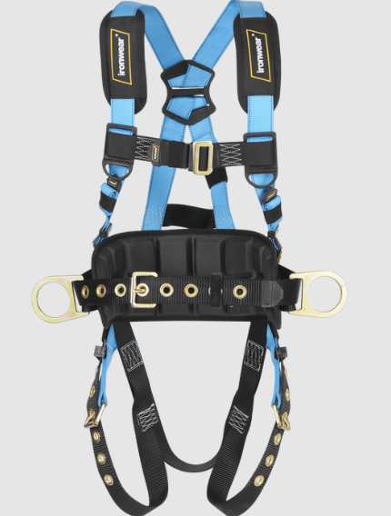 Ironwear Full Body Harness With Shoulder Pads And Adjustable Back Support Belt