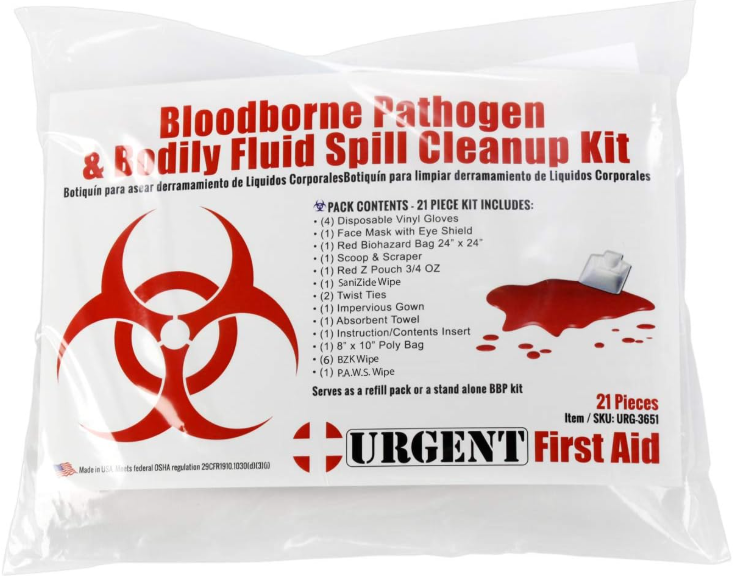 Bloodborne Pathogen & Bodily Fluid Spill Cleanup Kit