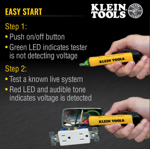 Klein Tools NCVT with GFCI Tester Kit Voltage Tester 1000-Volt