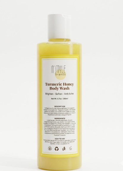 Turmeric Honey Body Wash - Brightening & Softening Cleanser - Anti-Acne Formula - 6.7oz / 200ml