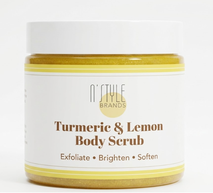 Turmeric & Lemon Body Scrub - Exfoliating, Brightening & Softening - Natural Skin Glow Formula