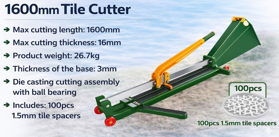 1600mm Die-Cast Tile Cutter System