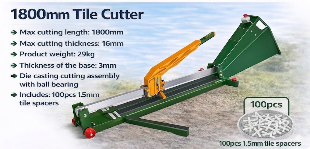1800mm Professional Die-Cast Tile Cutter System