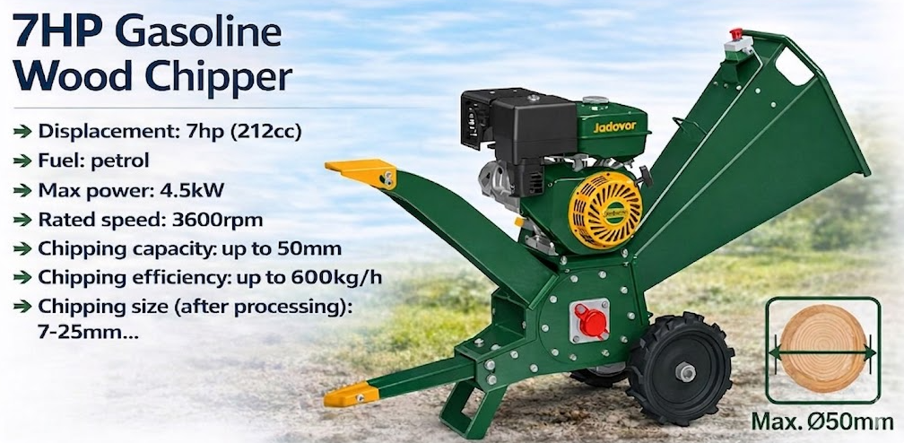 7HP Gasoline Wood Chipper