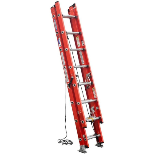 20Ft. Werner Fiberglass Extension Ladder With 300 Lbs. Load Capacity Type Ia Duty Rating