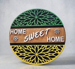 12 " Round  Layered Sign - Wooden