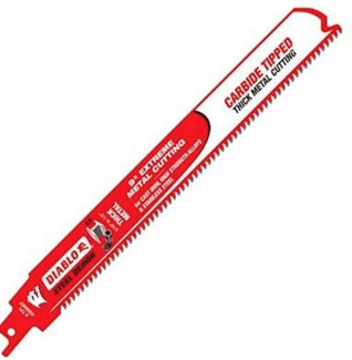 9 In. 8 Tpi Steel Demon Carbide Teeth Reciprocating Saw Blades For Thick Metal..