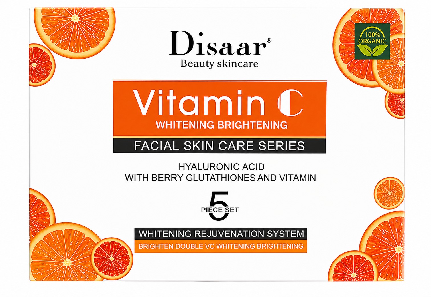 Disaar Vitamin C Whitening Brightening Facial Skin Care Series (5 Piece Set)