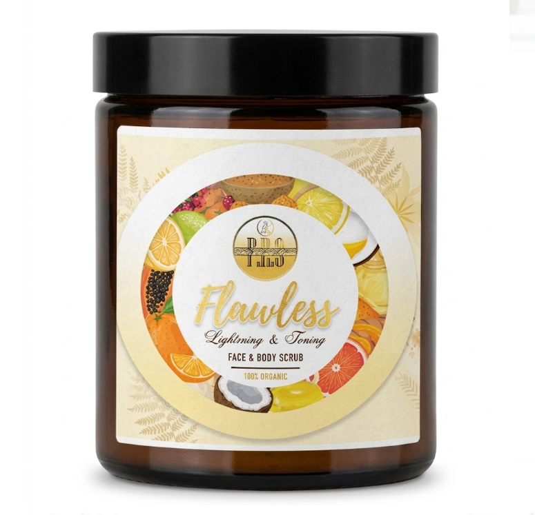 Flawless Lightening & Toning – 100% Organic Face & Body Scrub
