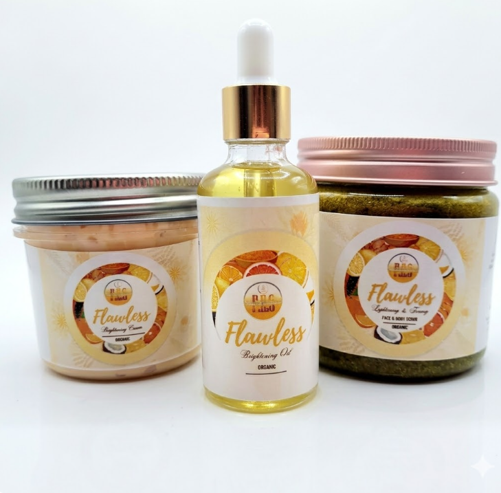 The Flawless Radiance Trio – Ultimate Organic Brightening & Toning Bundle