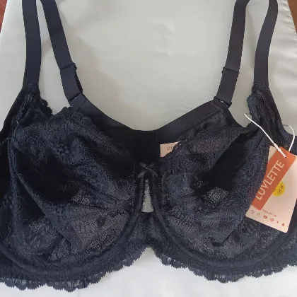lined with wire lace detail bra 44C