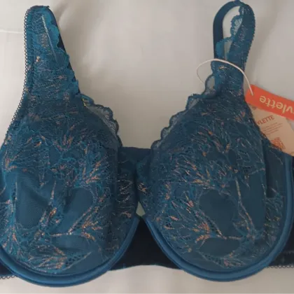 Velvet lace soft cup bra 36C