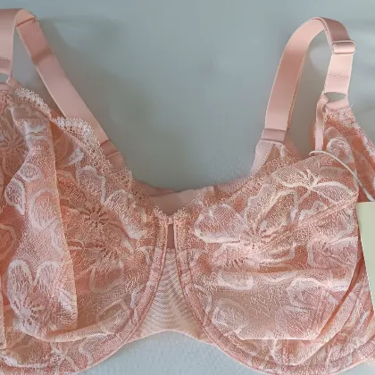 Unlined strappy bra - peach 42DD