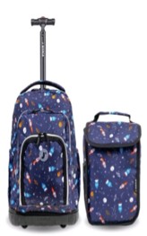Kids' J World Lollipop 16" Rolling Backpack and Lunch Bag - Spaceship