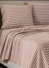Jeremiah Brent Home Queen Cotton Sateen Sheet Set Clay Scallop Geo