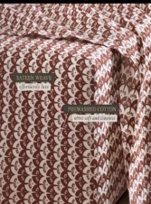 Jeremiah Brent Home Queen Cotton Sateen Sheet Set Clay Scallop Geo