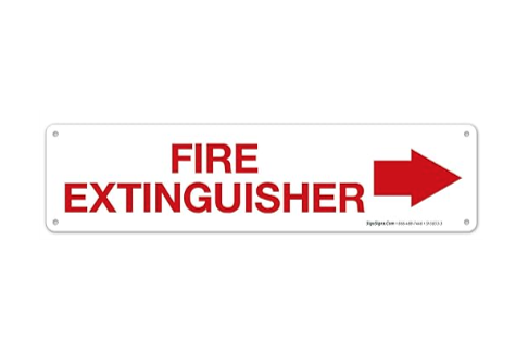 3" X 12" Fire Extinguisher Sign (Pvc Material)