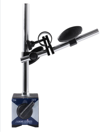 Accusize Industrial Tools 110 lbs Magnetic Base for Industrial Precision Indicators, with Fine Adjustment in Strong Cardboard Box, P900-S301