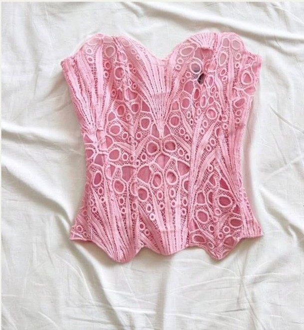 Juliet Sweetheart Crochet Lace Corset Top