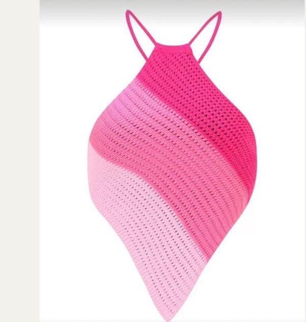 Tulum Colorblock Knit Diamond Hem Camisole