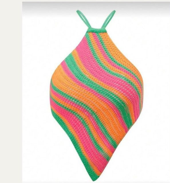 Tulum Colorblock Knit Diamond Hem Camisole